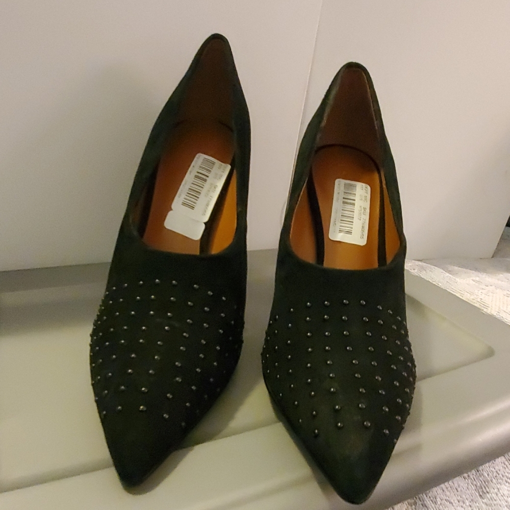 Black suede pump Dillard's